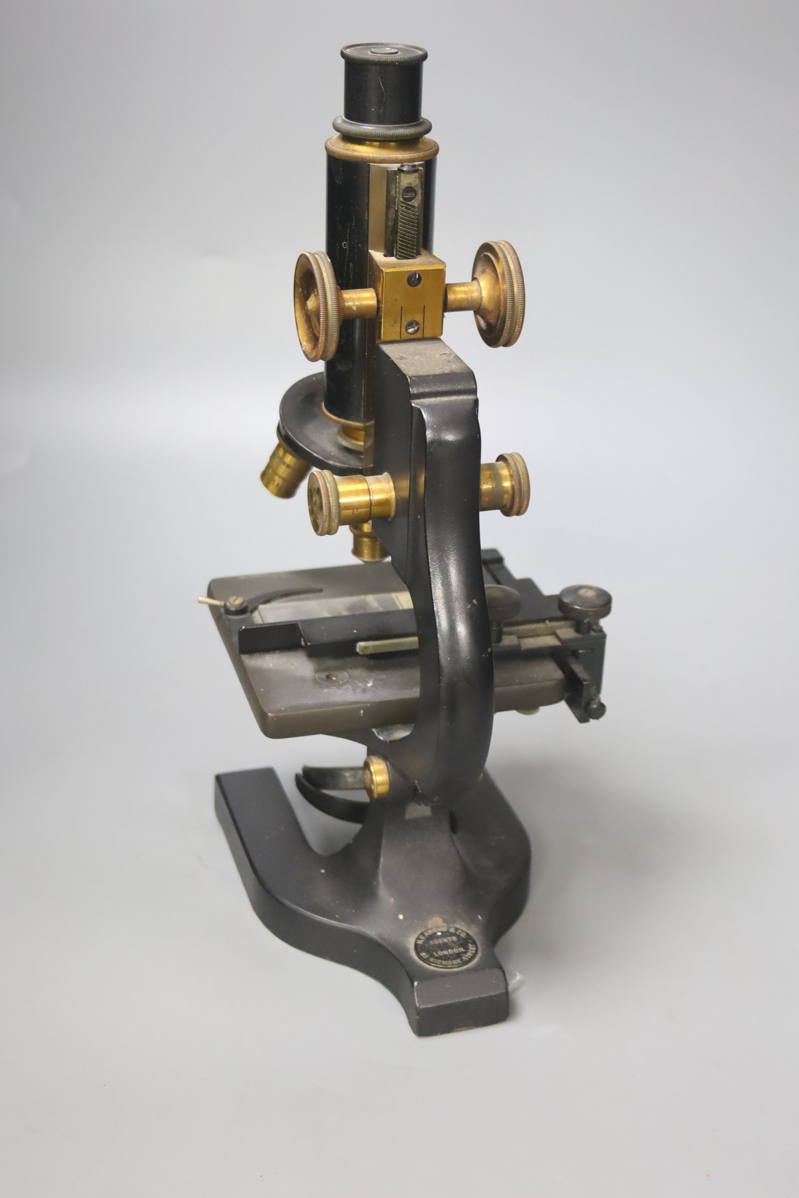 A Spencer Lens Company, Buffalo, New York, lacquered microscope, serial no.41418